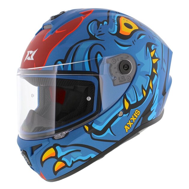 Axxis Draken S helmet Dinotoon C7 matt blue - Helmetdiscounter