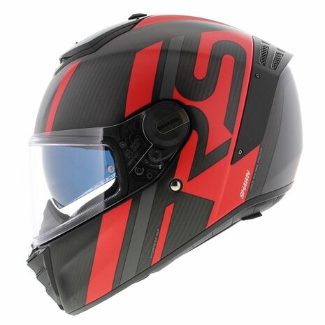 Shark Spartan RS carbon Shawn matt black silver