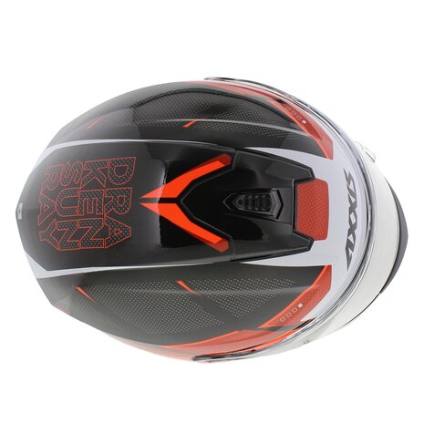 Axxis FF112D Draken S Sunray B5 Gloss black white red Helmet