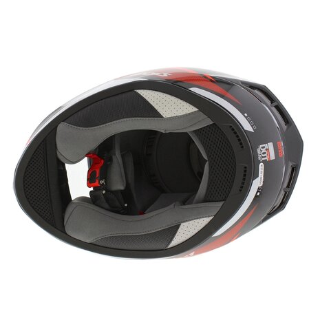 Axxis FF112D Draken S Sunray B5 Gloss black white red Helmet