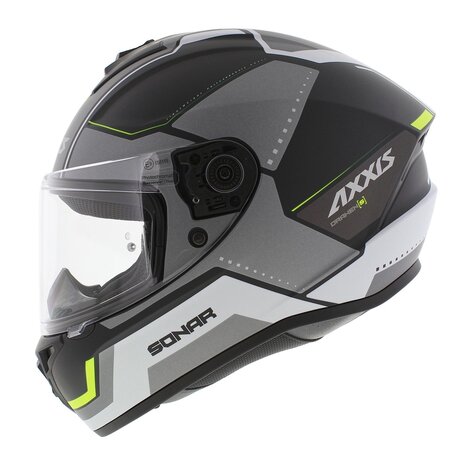 Axxis Draken S helmet Sonar B13 matt black grey yellow
