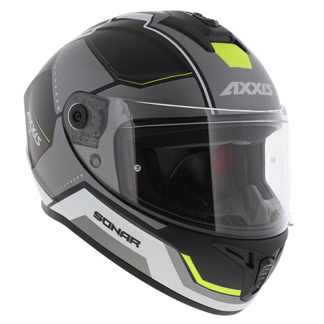 Axxis Draken S helmet Sonar B13 matt black grey yellow