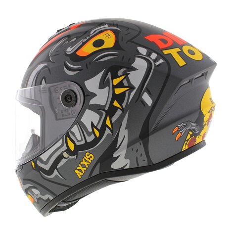 Axxis Draken S helmet Dinotoon B5 matt red grey