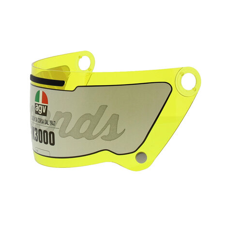 AGV LEG1 visors for AGV X3000 helmet available yellow or silver