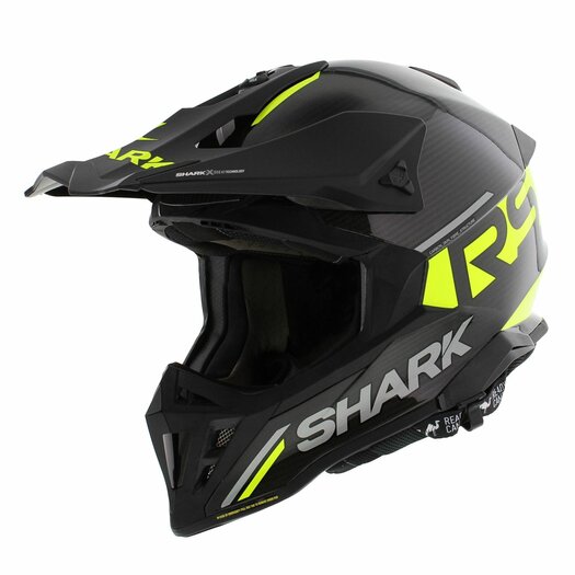 Shark Varial RS Carbon Flair MX Offroad helmet black yellow DYD