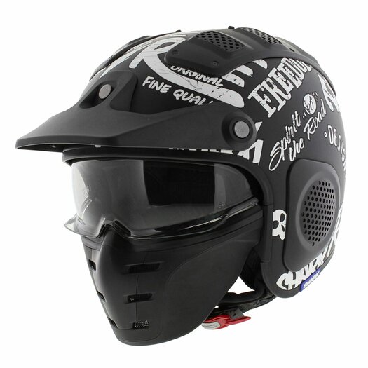 Shark X Drak Trial Helmet Freestyle Cup matt black white KWW