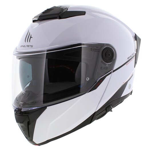 MT Atom 2 SV Modular motorcycle helmet solid gloss white Helmetdiscounter