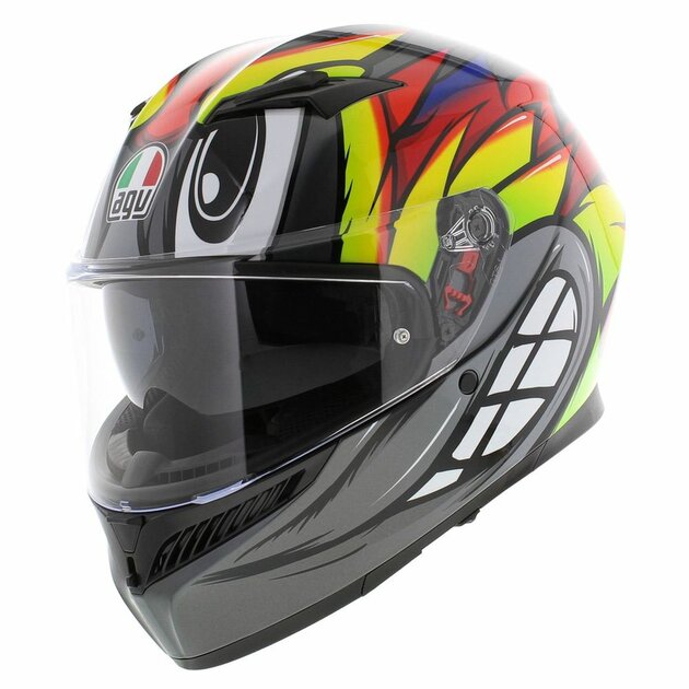 AGV K3 BIRDY 2.0 GREY/YELLOW/RED フルフェイス K3 BIRDY 2.0 GREY/YELLOW/RED - MOTORBIKE FULL FACE HELMET E2206