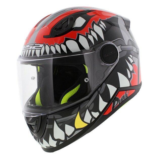 LS2 FF812 Kids junior helmet Punk gloss grey red - Children