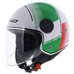 LS2 OF558 Sphere Lux Firm gloss white green red italia - Size XS - Helmet Motorcycle