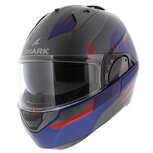 Shark EVO ES Kryd Matt Silver Blue Red - Size XS - Modular Flip back motorcycle helmet