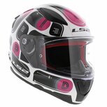 LS2 FF353 Rapid helmet Brick gloss black pink white - Size XS