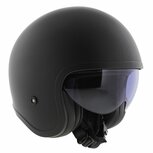 LS2 OF599 Spitfire II single mono matt black - Open Face helmet motorcycle scooter