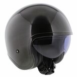 LS2 OF599 Spitfire II solid jeans gloss titanium - Open Face helmet motorcycle scooter