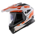 LS2 MX702 Pioneer II adventure helmet Namib gloss white orange