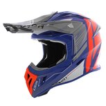 Airoh Aviator Ace 2 MX Helmet Engine - gloss cerulean blue grey orange
