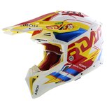 Airoh MX Helmet Aviator 3 AMS&sup2; Six Days Spain - Size L - Gloss White Red Yellow