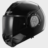 LS2 FF906 Advant solid gloss black Flip-back modular motorcycle helmet