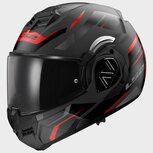 LS2 FF906 Advant Kuka matt black red Flip-back modular motorcycle helmet