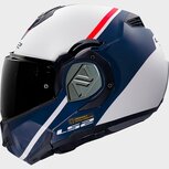 LS2 FF906 Advant Swipe white blue Flip-back modular motorcycle helmet