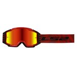 LS2 Charger PRO goggle red with iridium visor + clear visor + Tear off kit