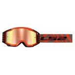 LS2 Charger PRO goggle orange with iridium visor + clear visor + Tear off kit