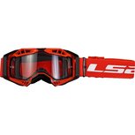 LS2 Aura Enduro Series goggle red with clear visor &amp; Pinlock 70 MaxVision