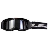 LS2 Aura PRO goggle black with clear visor &amp; Pinlock 70 MaxVision + iridium visor + Laminated Tear off kit