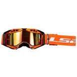 LS2 Aura PRO goggle orange with clear visor &amp; Pinlock 70 MaxVision + iridium visor + Laminated Tear off kit