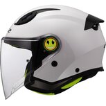 LS2 OF622 Funny II solid gloss white children openface helmet