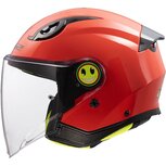 LS2 OF622 Funny II solid gloss red children openface helmet