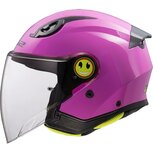 LS2 OF622 Funny II solid gloss pink children openface helmet