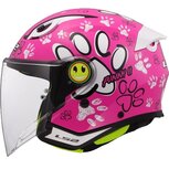 LS2 OF622 Funny II Paws pink children openface helmet