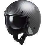 LS2 OF601 Bob II carbon Open Face Retro Motorcycle Helmet matt carbon
