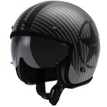 LS2 OF601 Bob II C Star matt carbon black Open Face Motorcycle Helmet