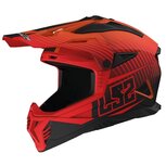 LS2 MX708 Fast II helmet Duck matt orange red
