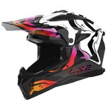 LS2 MX708 Fast II helmet Wash gloss white black