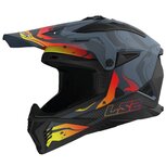 LS2 MX708 Fast II helmet Wash matt grey black