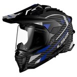 LS2 MX701 Carbon Explorer Adventure gloss blue - motorcycle helmet
