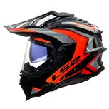 LS2 MX701 Carbon Explorer Frontier II gloss orange - Adventure helmet