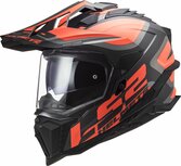 LS2 MX701 Explorer Alter matt black orange - Adventure helmet motorcycle