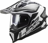 LS2 MX701 Explorer Alter matt black white - Adventure helmet motorcycle
