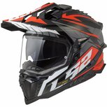 LS2 MX701 Explorer Spire gloss black titanium red - Adventure helmet