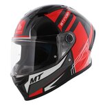 MT Stinger 2 fullface helmet Tron gloss black red