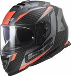 LS2 FF800 Storm II helmet Racer matt titanium orange - Size XS