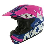 Axxis Wolf Jackal C18 matt pink blue offroad mx motorcycle helmet