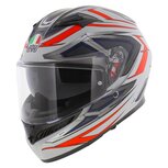AGV K3 fullface motorcycle helmet Space matt white blue red
