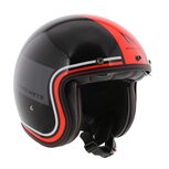 MT Le Mans II SV S Helmet Tant gloss black red