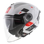 MT Jet Cosmo SV Helmet Silence gloss white grey