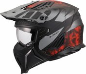 LS2 OF606 Drifter helmet Gas grey red